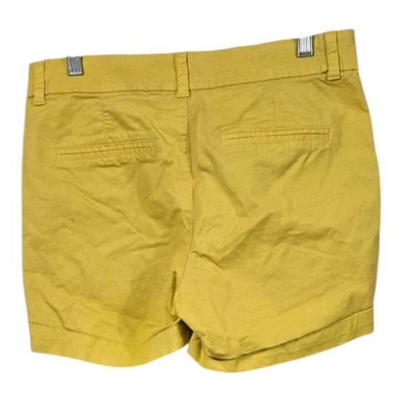 Old Navy Mid-Rise Twill Everyday Short 5" Flat Front Pocket Chino Stretch Yellow - Picture 7 of 7